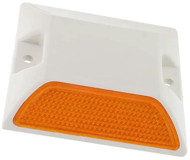 Alt view image 3 of 3 - Plastic Road Stud Aluminum Reflective Double Sided Raised Pavement Marker for Driveway Parking Lot Traffic Stop