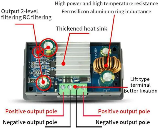 Alt view image 3 of 3 - DC DC Buck Boost Converter 5.0~30V To 0.6~30V Adjustable Regulated oratory Power Supply CC CV 0~4.0A 6V 12V 24V Power Module