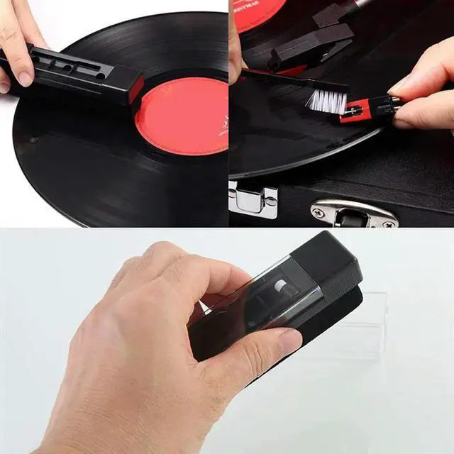 Alt view image 2 of 3 - 1 Set Anti Static Vinyl Record Cleaner Residues Remover Cleaner For Phonograph Turntable LP Vinyl Records Cleaning Kit Dura