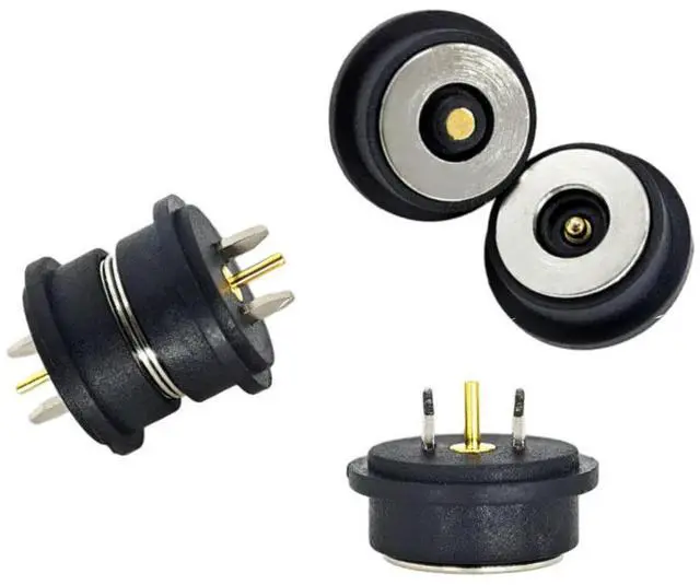 Main image of Spring-Loaded Magnetic Pogo Pin Connector 1Pin 7mm 3A 1Pair Male and Female DC Power Charge Probe Magnetic Pogo Pin Connector