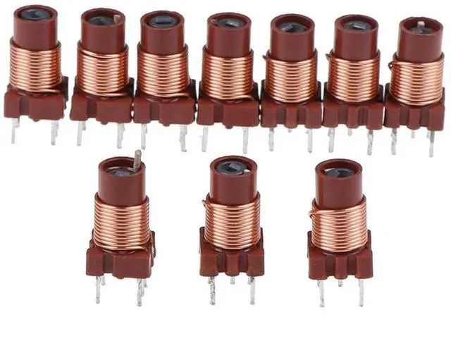 Main image of 10pcs 12T 0.6uh-1.7uh Adjustable High-Frequency Ferrite Core Inductor
