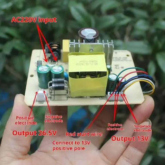 Alt view image 2 of 3 - Dual Switching Power Module Input AC220V Output DC26.5V2.4A 13V1.5A Power Adapter