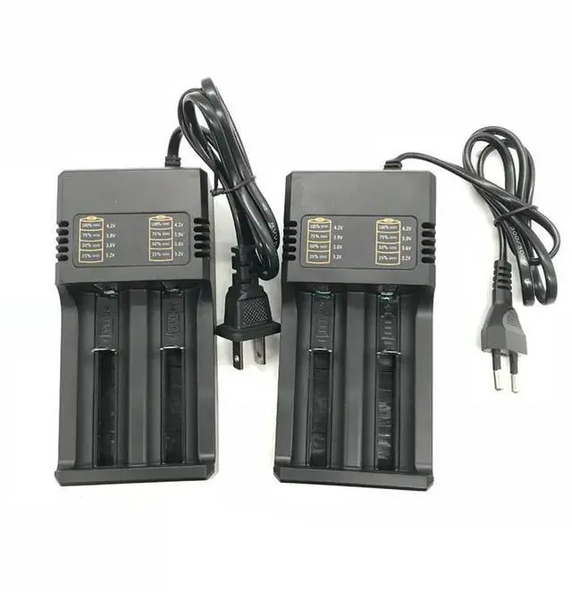 Alt view image 3 of 3 - 1 Piece 2-Slots Li- Charger 3.7V 16340 14500 Li- Rechargeable Charger Charger EU