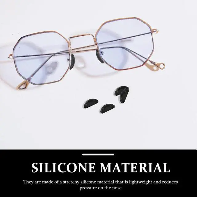 Alt view image 3 of 3 - 15Pairs High-Durability Non-Slip Silicone Nose Pads for Glasses Eyeglasses Sunglasses Improved Nose Bridge Fit Anti-Slip