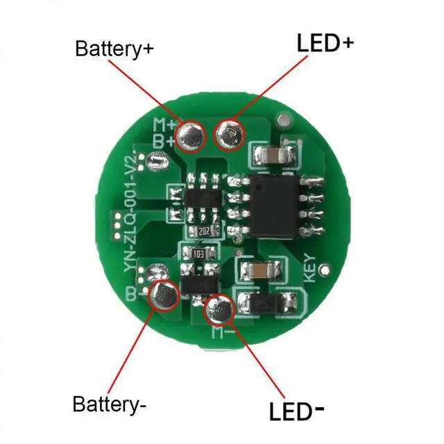 Main image of 3-4.2V Flashlight Driver Board Diy Circuit Board 3 Gear 5W-10W Type-C Charging Port Strong Light Electric Torch Driver Board