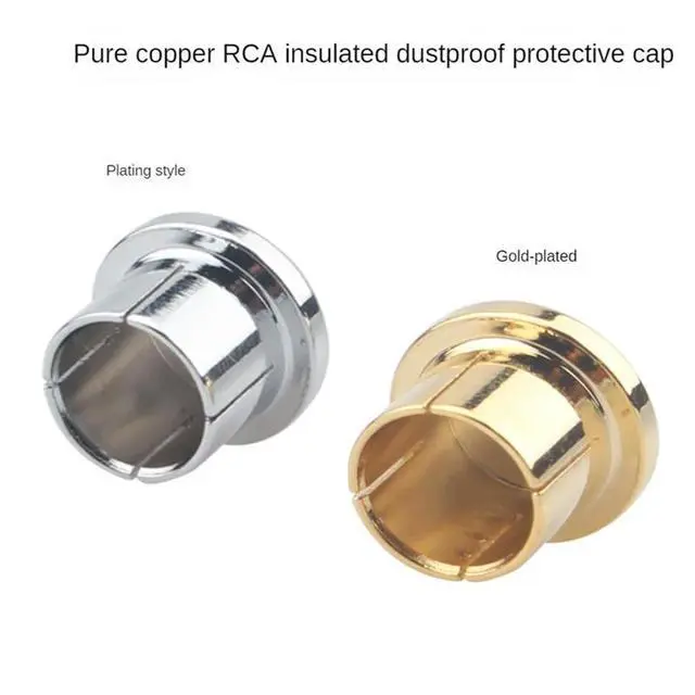 Alt view image 3 of 3 - 12Pcs Gold Plated RCA Protection Cap Short Circuit Socket Phono Connector RCA Shielding Socket Protect Cover,Gold Durable