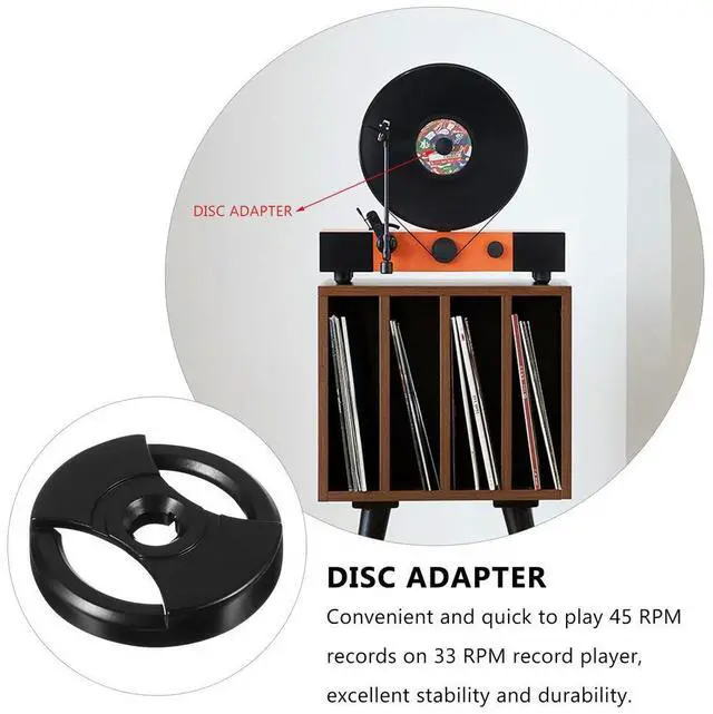 Alt view image 2 of 3 - Vinyl Record Adapter for Turntable 45 to 33 Rpm Converter Strong Wear-Resistant Material Long-Lasting Stability for Record