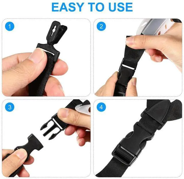 Alt view image 2 of 3 - 2Pcs Hard Hat Chin Strap Adjustable Elastic Safety Strap for Secure Fastening Lightweight Reliable for Industrial Use