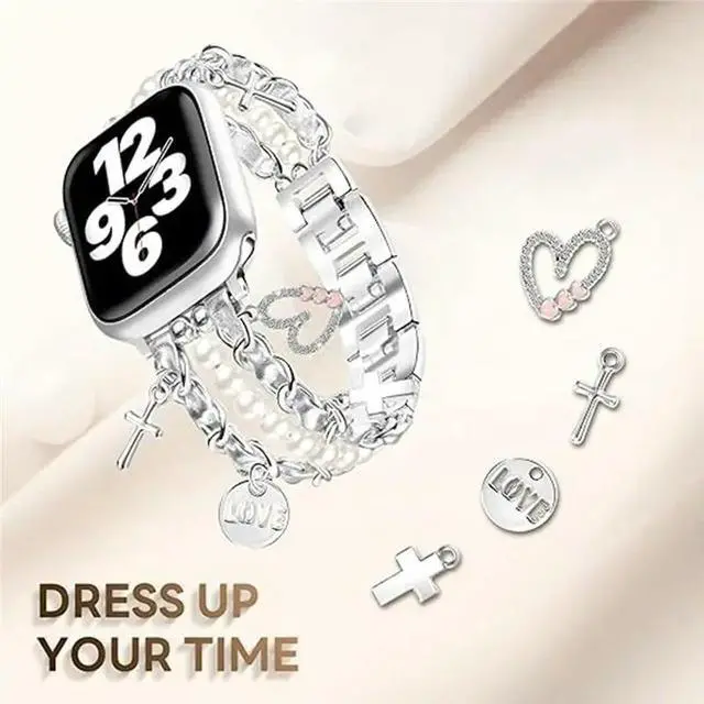 Alt view image 2 of 3 - Cute Strap For Watch Bands- Stylish Cowboy Chain Bracelet For Women 40Mm 38Mm 41Mm 42Mm 46Mm 44Mm 45Mm 49Mm