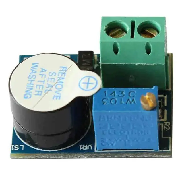 Alt view image 3 of 3 - 9V 12V Protection Module Low Voltage and Undervoltage Alarm Buzzer Module with Reverse Wiring Protection and Alarm Light