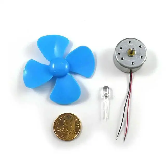 Alt view image 2 of 6 - Mini Wind Turbine Generator Kit Dynamo Generator 0.1-12V 0.001-0.2A Output 3000RPM Student Physical Experimental Teaching Part