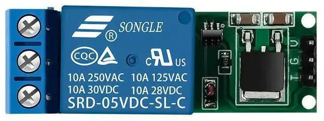 Alt view image 2 of 3 - DC 6-24V Latching Relay Flip-Flop Module Bistable Self-locking 1 Channel Relay Module for