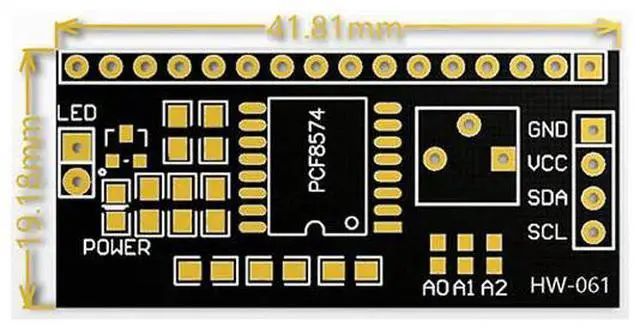 Alt view image 3 of 3 - 3-6V IIC I2C TWI SPI Serial Interface Board Port LCD2004 LCD1602 Adapter Plate LCD Adapter Converter Module PCF8574 for
