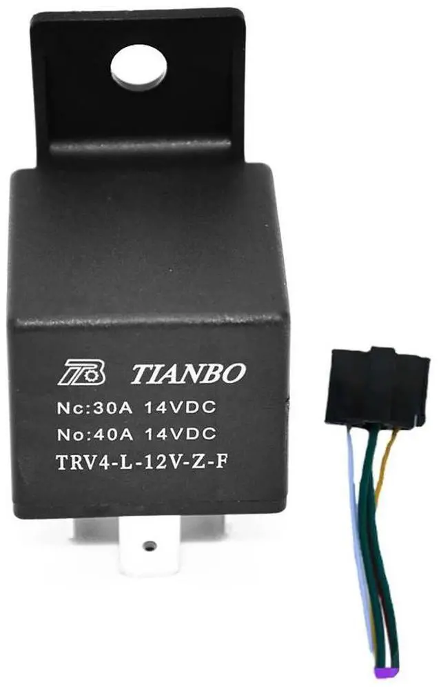 Alt view image 2 of 6 - DC Household Relay Module TRV4-L-12V-Z-F Automotive Relay with Base 40A 14V 1PCS