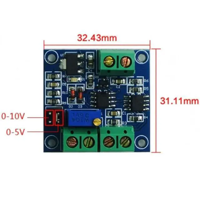 Alt view image 2 of 3 - DC5V-12V Voltage to PWM Conversion Module Single Chip Embedded Adjustabl Converter Power Board 0-5V/0-10V to 0-100% PWM Board