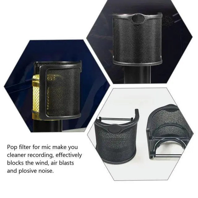 Alt view image 3 of 3 - l Microphone Pop Filter Breathable Mesh Shield Pop Screen for Mic Recording Live Broadcast Singing Voice Over Accessories
