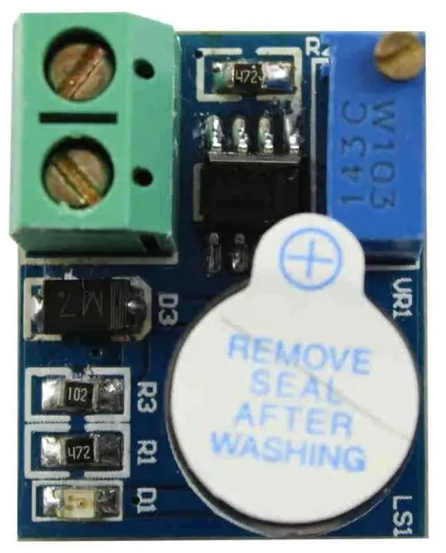 Main image of 9V 12V Protection Module Low Voltage and Undervoltage Alarm Buzzer Module with Reverse Wiring Protection and Alarm Light
