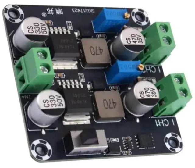 Alt view image 2 of 6 - Power Supply Module Switching Step-Down DC-DC Dual-Channel Adjustable Output 5V/12V 24V 5A Power Board