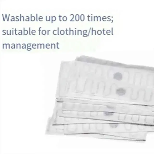 Alt view image 3 of 6 - 10Pcs UHF RFID Tag Hot Melt Glue Woven Fabric Washable Laundry Tag UHF Laundry Management Tags For Garment Washing