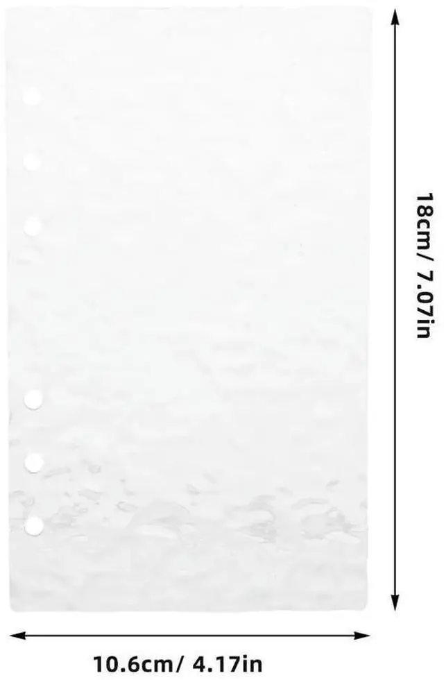 Alt view image 3 of 6 - Clear Acrylic Loose Leaf Notebook Binder Cover A6 Refille Planner Shell Spiral Binding Cover Budget Organizer Office Use