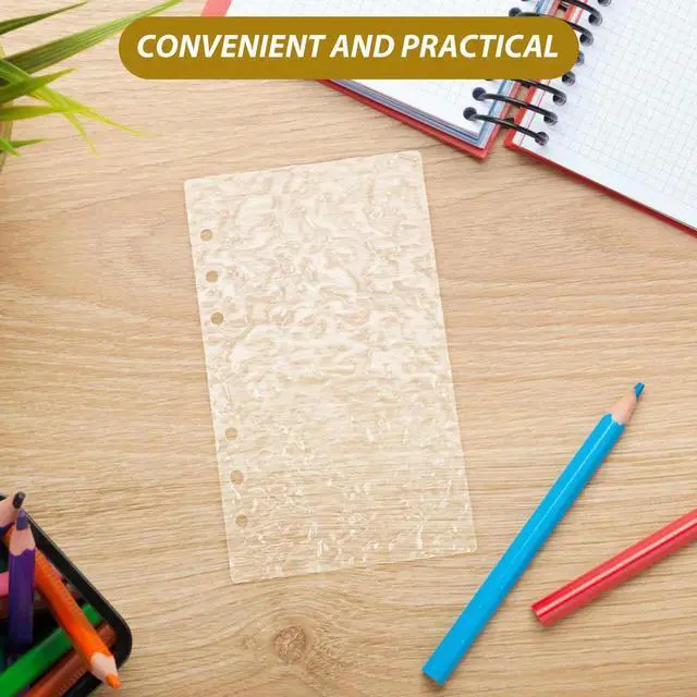 Alt view image 2 of 6 - Clear Acrylic Loose Leaf Notebook Binder Cover A6 Refille Planner Shell Spiral Binding Cover Budget Organizer Office Use