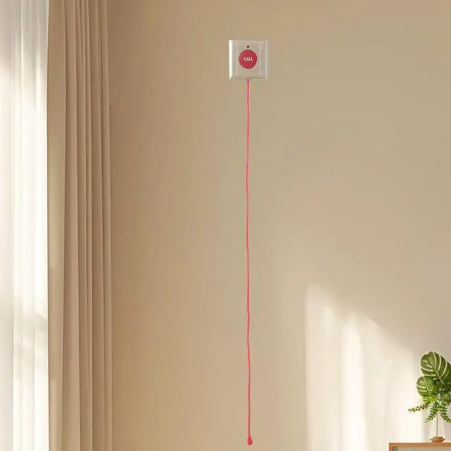 Alt view image 3 of 3 - Emergency Sos Pull Cord Button for Elderly Seniors in Nursing Homes Hospitals Bathrooms Homes Immediate Alert Safety System