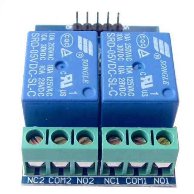 Main image of 2 Way Relay Module 5V 10A Optocoupler Isolated Relay Onboard Power Supply Led Indicator with Output Signal Indication Relay