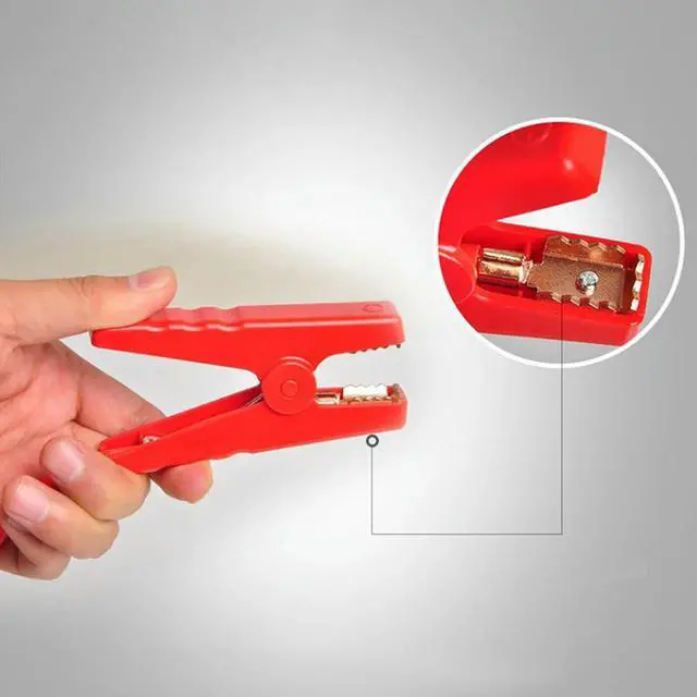 Alt view image 2 of 6 - 1set 12V Emergency Lead Cable Alligator Clamp Clip Car Jump Starter Connector