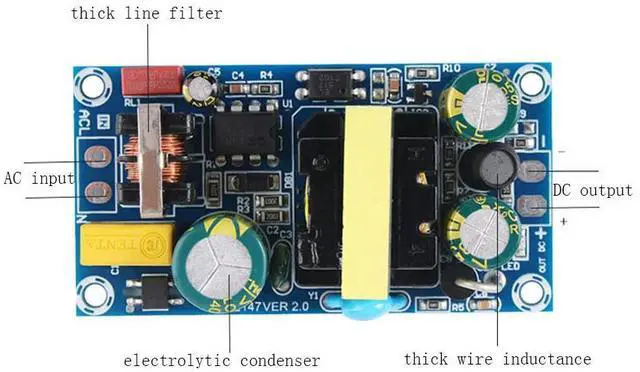 Main image of AC100-265V to 12V/24V Bare Circuit Board for Repair Short Circuit Protection AC-DC 12V2A/24V1A 24W Switching Power Supply Module