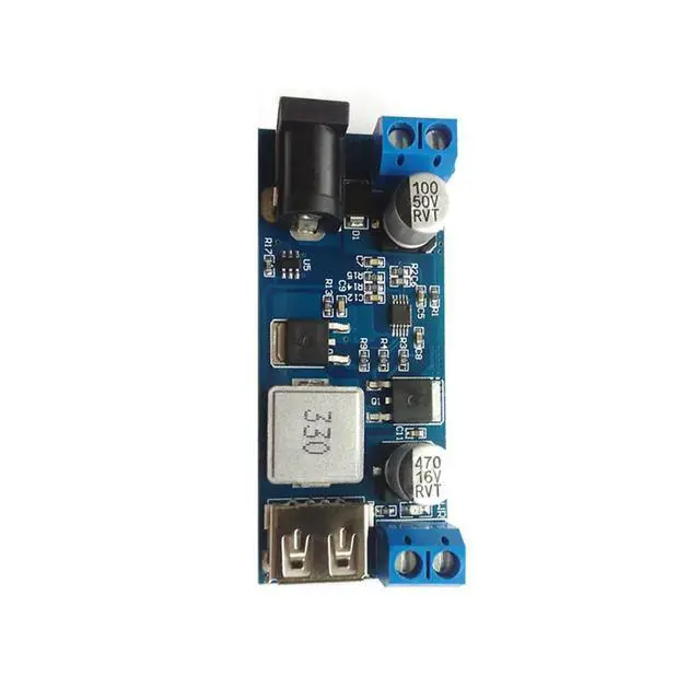 Alt view image 2 of 3 - DC-DC 24V/12V to 5V 5A Step Down Power Supply Board Buck Converter Replace LM2596S Adjustable USB Buck Charging Module for Phone