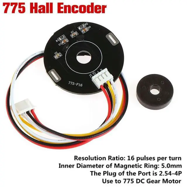 Alt view image 3 of 3 - 775-P16 Double Hall Magnet Encoder Code Plate Magnetic Induction Rotation Speed Direction Sensor Use To 775 DC Gear Motor