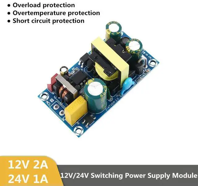 Alt view image 2 of 3 - AC100-265V to 12V/24V Bare Circuit Board for Repair Short Circuit Protection AC-DC 12V2A/24V1A 24W Switching Power Supply Module