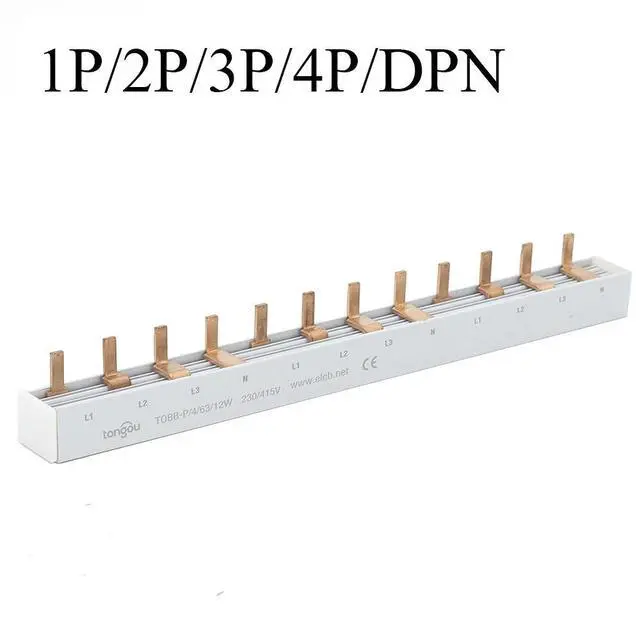 Alt view image 3 of 3 - 1P Thick Copper Busbar for Distribution Box Circuit Breaker PIN TYPE MCB Connector Busbar Breaker Combing Terminals