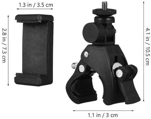 Main image of 1 Set 180 ° Mic Stand Phone Holder Adjustable Phone Microphones Stand Phone Clip Phone Mount Mic Stand Mic Clamp Phone