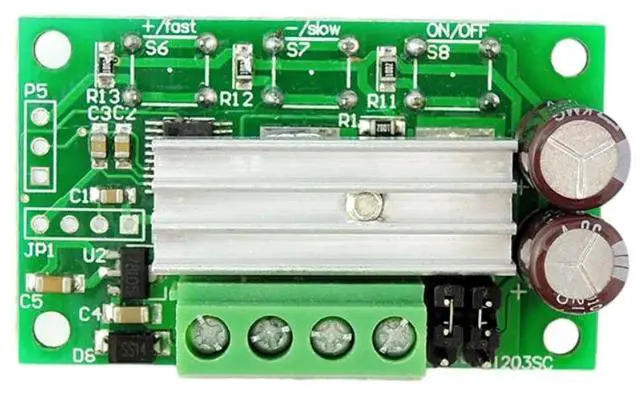 Alt view image 3 of 6 - DC6-28V Push-button PWM DC Motor Governor DC Motor Speed Regulator 2A Motor Speed Controller Touch the Button Motor Governor