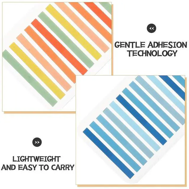Alt view image 3 of 3 - 5Sets Slim Precision Index Tabs Translucent Reusable Highlighter Strips Multicolored Annotation Tabs for Books Classifiers Study