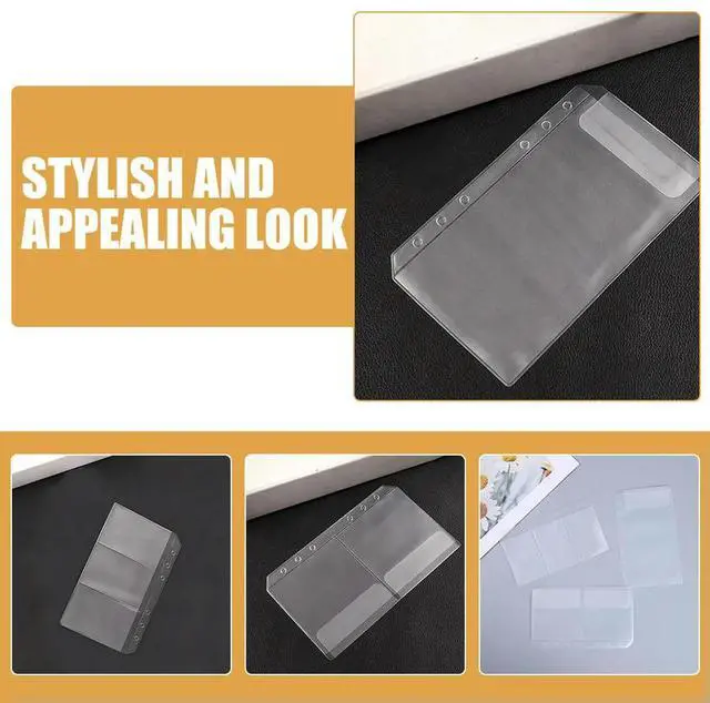 Alt view image 2 of 3 - 12Pcs A6 PVC Receipt Filing Bag Waterproof Business Card Pouch 6 Ring Binder Pocket Organizer Clutter Free Study Work Stationery