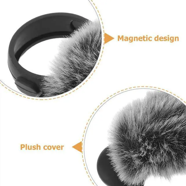 Alt view image 3 of 3 - 5Pcs Microphone Windscreen Cover Lightweight Windproof Noise Canceling Lavalier Mic Protective Muff for Outdoor