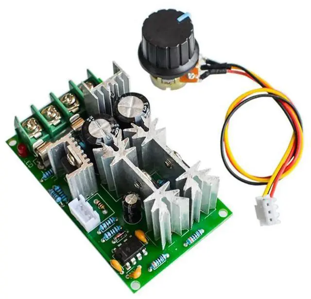 Alt view image 3 of 3 - 12V 24V 36V 48V PWM Motor Speed Controller Switch DC10-60V Motor Speed Controller 20A Current Voltage Regulator Drive Module