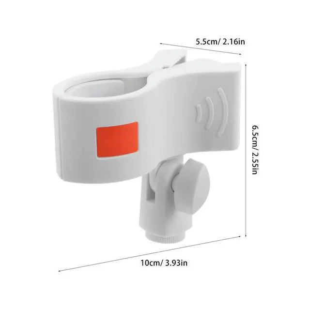 Alt view image 3 of 3 - Large Mic Clip Spring White 3.2-6.2cm Diameter Universal Microphone Holder Clamp for Recording Streaming Clip Microphone