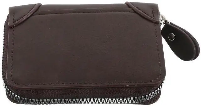 Main image of Accordion Card Holder Zipper Wallet Compact Faux Multi-Slot Organizer for Travel Business Credit Cards Id
