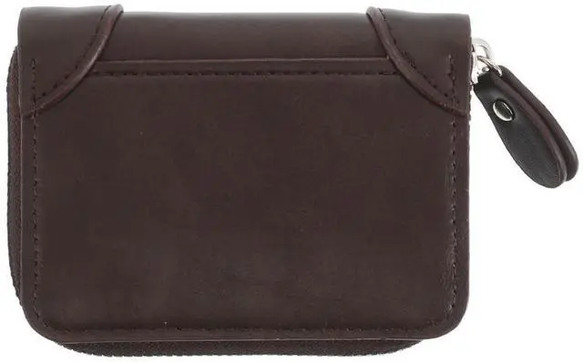 Alt view image 3 of 3 - Accordion Card Holder Zipper Wallet Compact Faux Multi-Slot Organizer for Travel Business Credit Cards Id