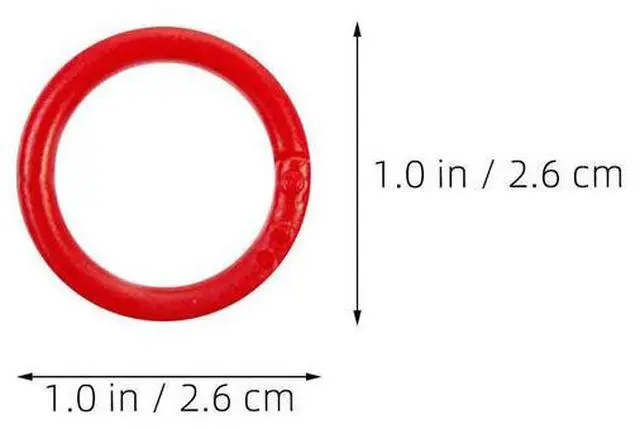 Alt view image 3 of 3 - 100Pcs Lightweight Sturdy Plastic Binding Rings 0.79in Colored Loose Leaf Binder Hoops for Planners Calendars DIY Crafts Office