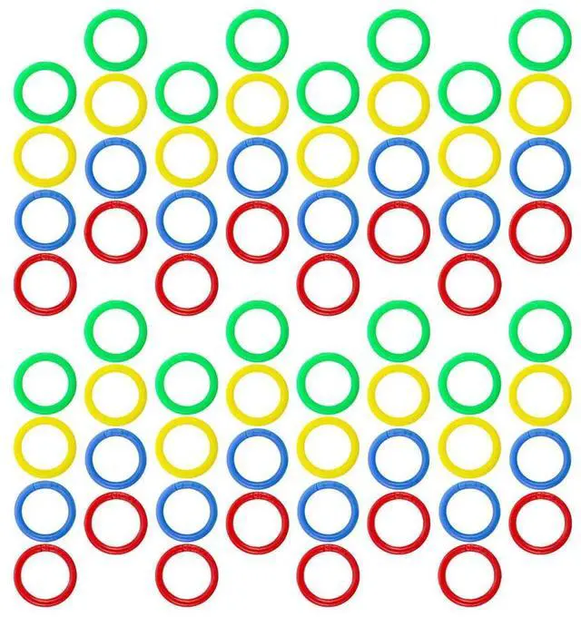 Alt view image 2 of 3 - 100Pcs Lightweight Sturdy Plastic Binding Rings 0.79in Colored Loose Leaf Binder Hoops for Planners Calendars DIY Crafts Office