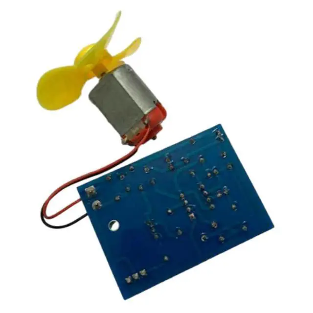 Alt view image 3 of 3 - Electronic Fan NE555 DC Motor Width Speed Adjustment Controller Kit Electronic Production DC4.5V Motor Electronic Training Kit