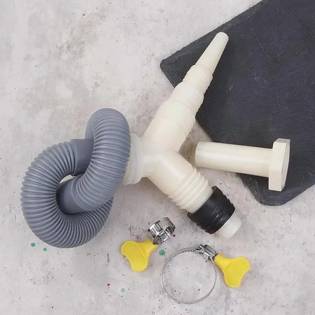 Alt view image 3 of 3 - Drainage Tee Adapter Drainage Pipe Fitting For Washing Machine Dryer Drain With Extended Drainage Hose
