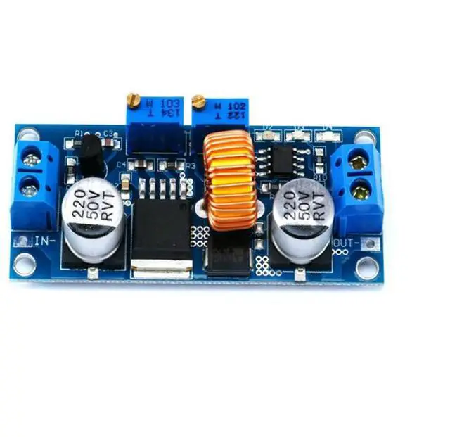Alt view image 2 of 3 - CC/CV 5A Lithium Charger Board Adjustable 4-38V to 1.25-36V DC Step Down Power Supply Module 75W Constant Current Buck Module