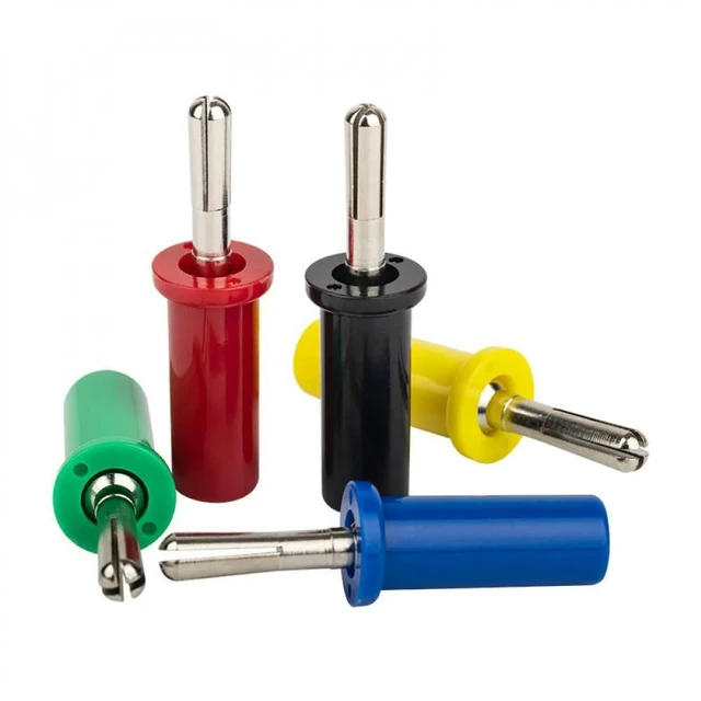 Alt view image 3 of 3 - 5PCS 4mm Cross-slotted Banana Plug Nickel-plated Copper Welded Solid 32A 3000V Banana Plug Connection Terminal Post