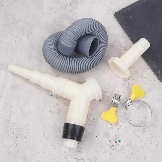 Alt view image 2 of 3 - Drainage Tee Adapter Drainage Pipe Fitting For Washing Machine Dryer Drain With Extended Drainage Hose