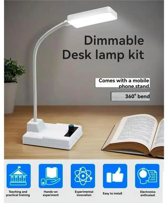 Alt view image 5 of 6 - DIY Soldering Practice Kit NE555 LED Dimming Table Lamp PWM Circuit Assembly DIY Electronic Kit